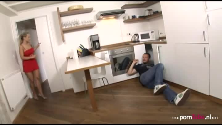 The married housewife seizes her chance when the handsome plumber is working under the sink